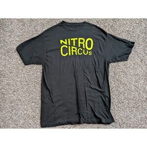 Nitro Circus Logo T Shirt Black Yellow Size XL USA Made